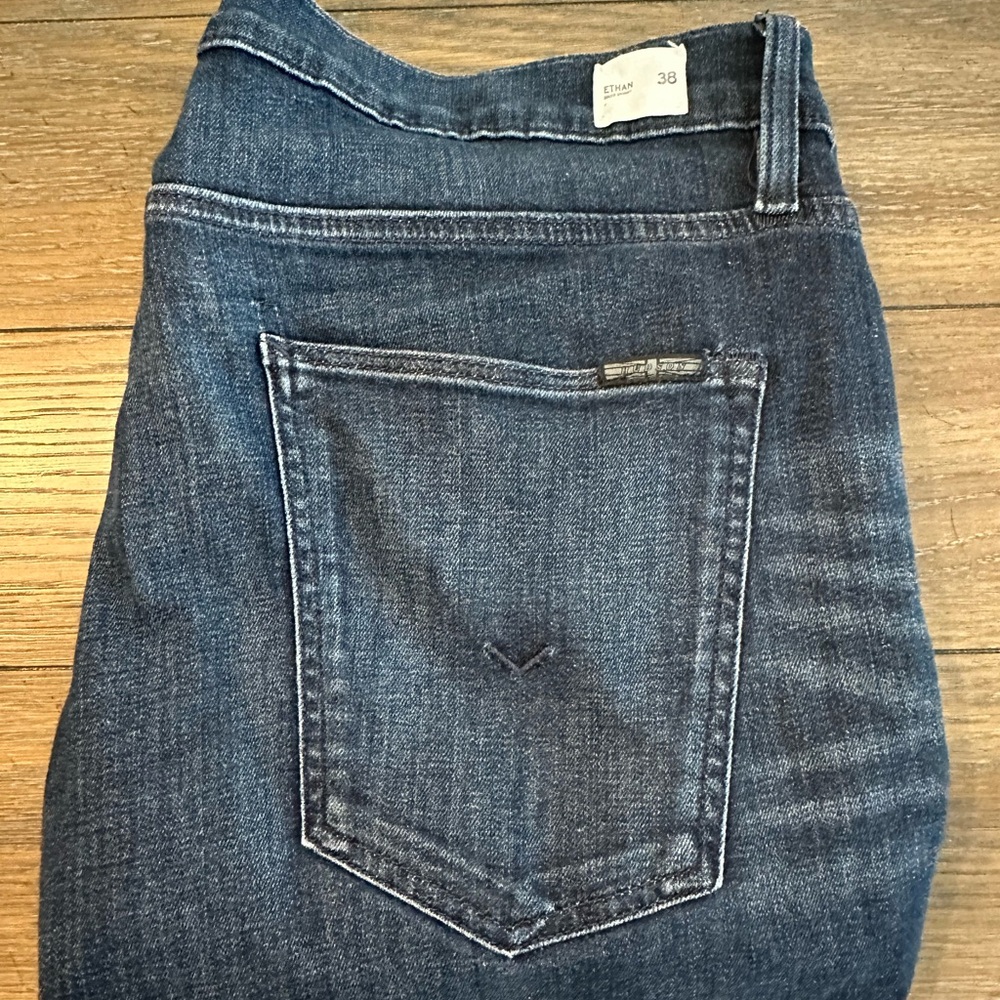 Hudson Ethan Biker Skinny Jeans Size‎ 38 Inseam 33 inches Waist Across 19 1/2